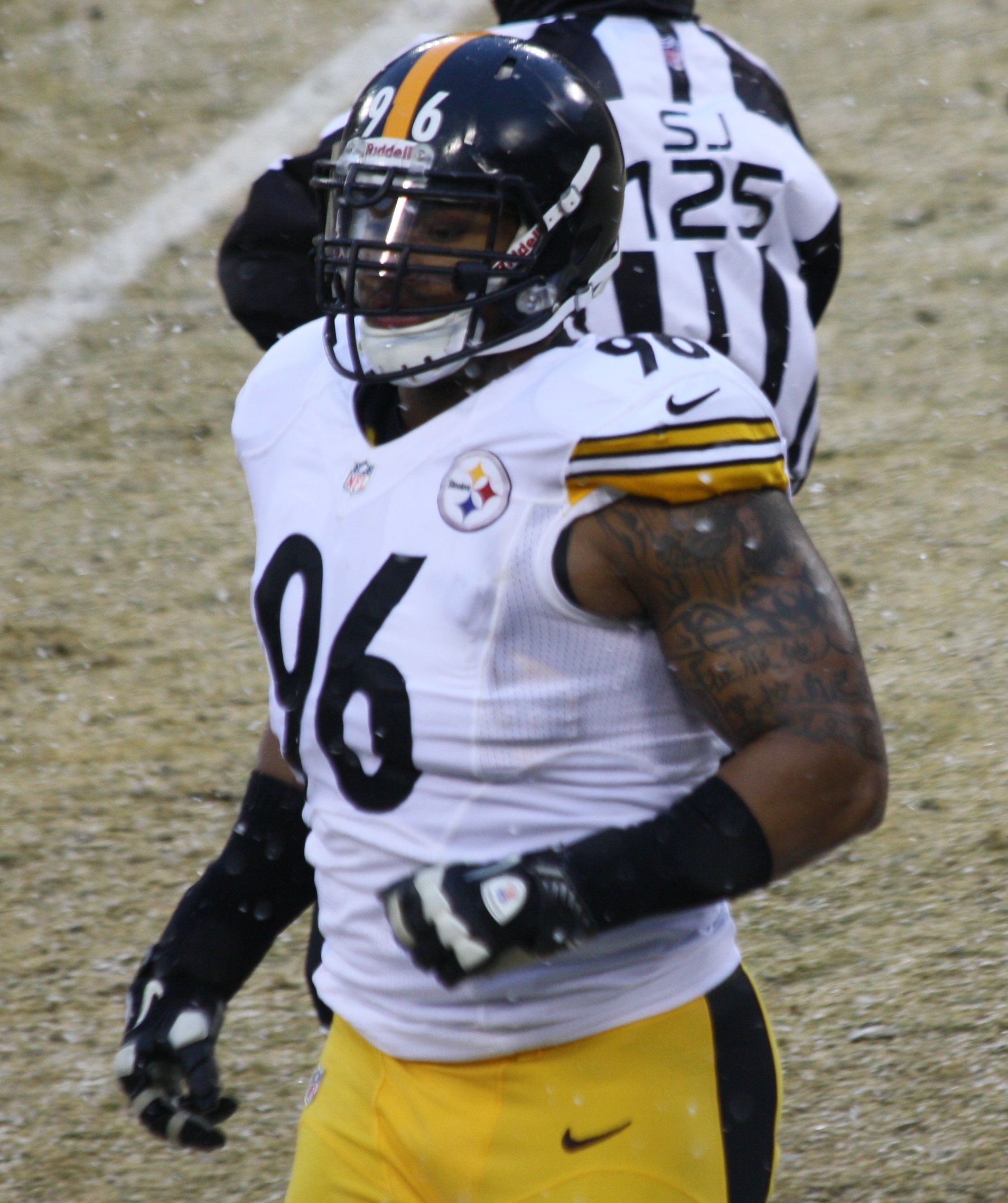 Ziggy Hood with the Pittsburgh Steelers in 2013