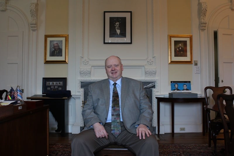 Gary Johnson, in his office at the Chicago History Museum (Chloe Riley)