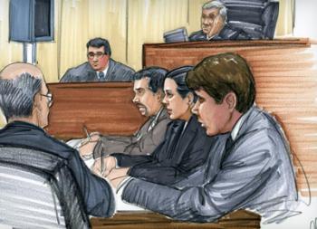 Photo by Thomas Gianni; Rod Blagojevich and his defense team