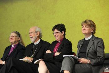 The final four nominees for the election of ELCA presiding bishop during the 2013 ELCA Churchwide Assembly in Pittsburgh. The assembly is the highest legislative body of the ELCA. 