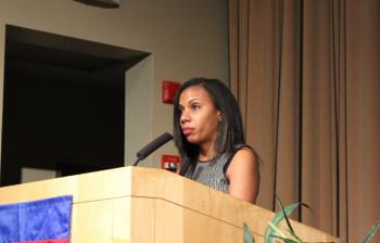 WBEZ South Side reporter Natalie Moore delivers the keynote address at the 17th Rev. Dr. Martin Luther King Jr. Prayer Breakfast