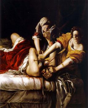 “Judith Slaying Holofernes” (1620) Oil on canvas [Notice Judith has even rolled up her sleeves for the bloody task] Courtesy: Uffizi Gallery in Florence, Italy