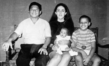 From left: Obama's stepfather Lolo Soetoro, mother Ann, half-sister Maya, and Barack; image credit: Martodihardjo family collection