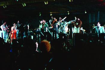 The Stony Island Band performs in the movie
