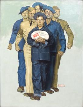 Norman Rockwell’s “Willie Gillis: Package from Home”; courtesy Susanin’s Auctions