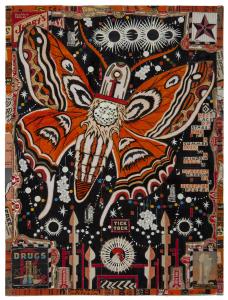 Tony Fitzpatrick (American, born 1958) The Winter Tiger, 2010, Graphite, ink, pigment and found material on archival board. Click image to view photo gallery.