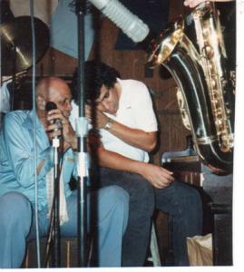 Barrelhouse Chuck and Sunnyland Slim (1986 Chicago); courtesy of Barrelhouse Chuck
