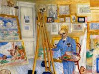 "The Skeleton Painter" by James Ensor