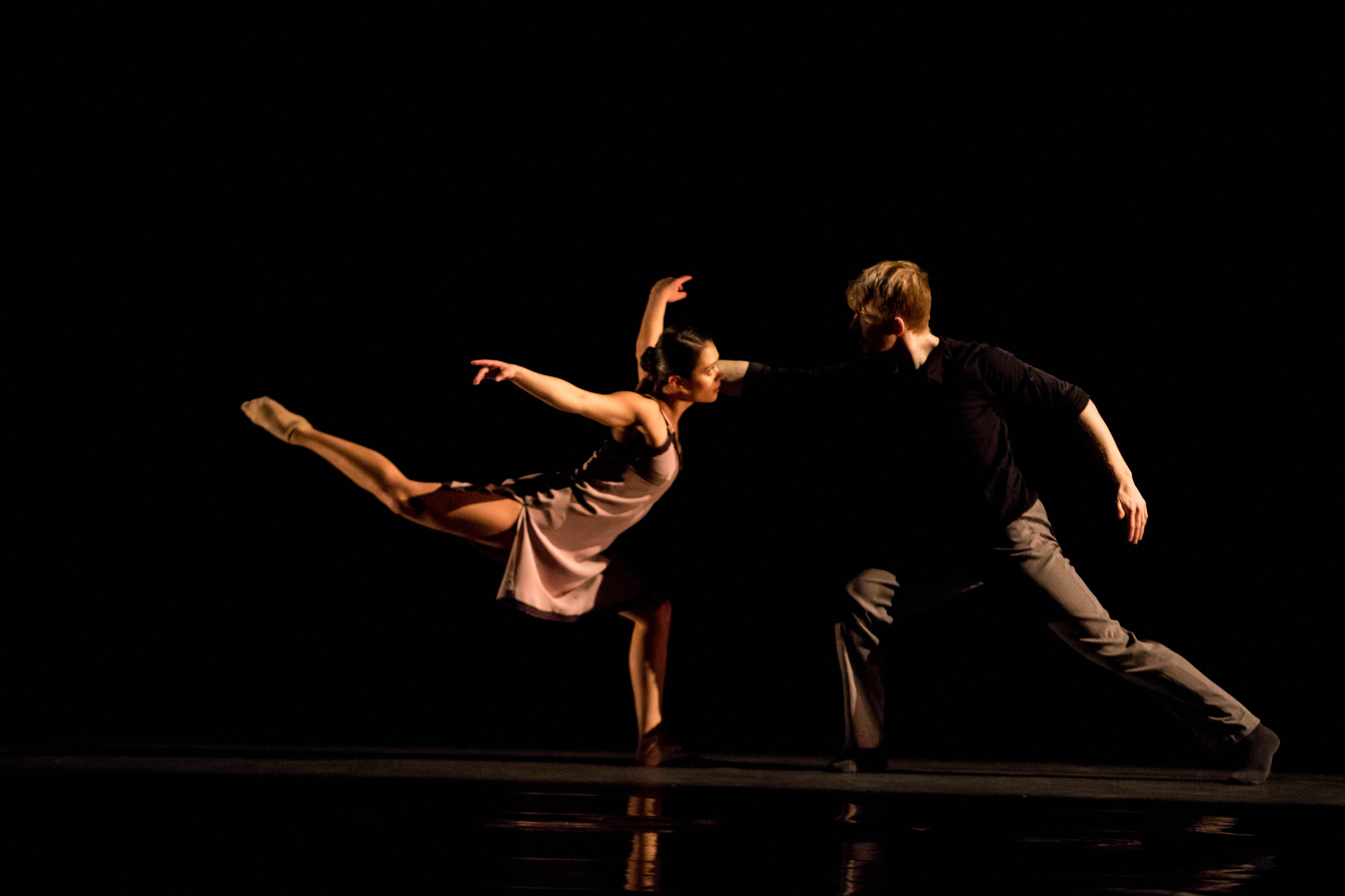 Dancers Alicia Delgadillo and Elliot Hammans in Alejandro Cerrudo’s  “Lickety-Split.” (Photo by Cheryl Mann)