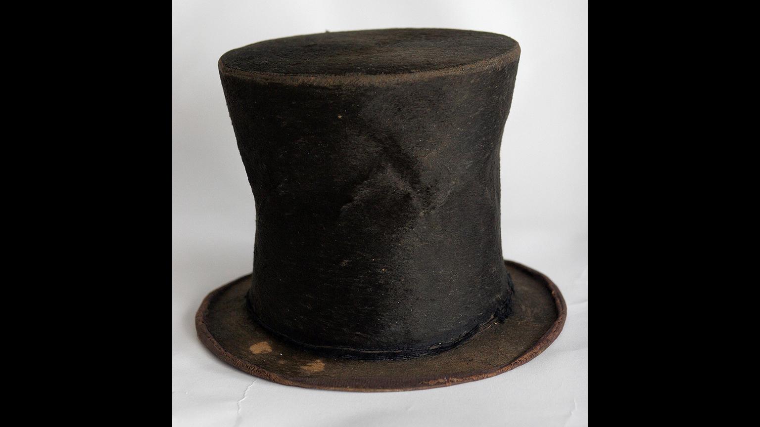 In this June 14, 2007 file photo, Abraham Lincoln’s iconic stovepipe hat is photographed at the Abraham Lincoln Presidential Library and Museum in Springfield, Ill. (AP Photo / Seth Perlman, File)