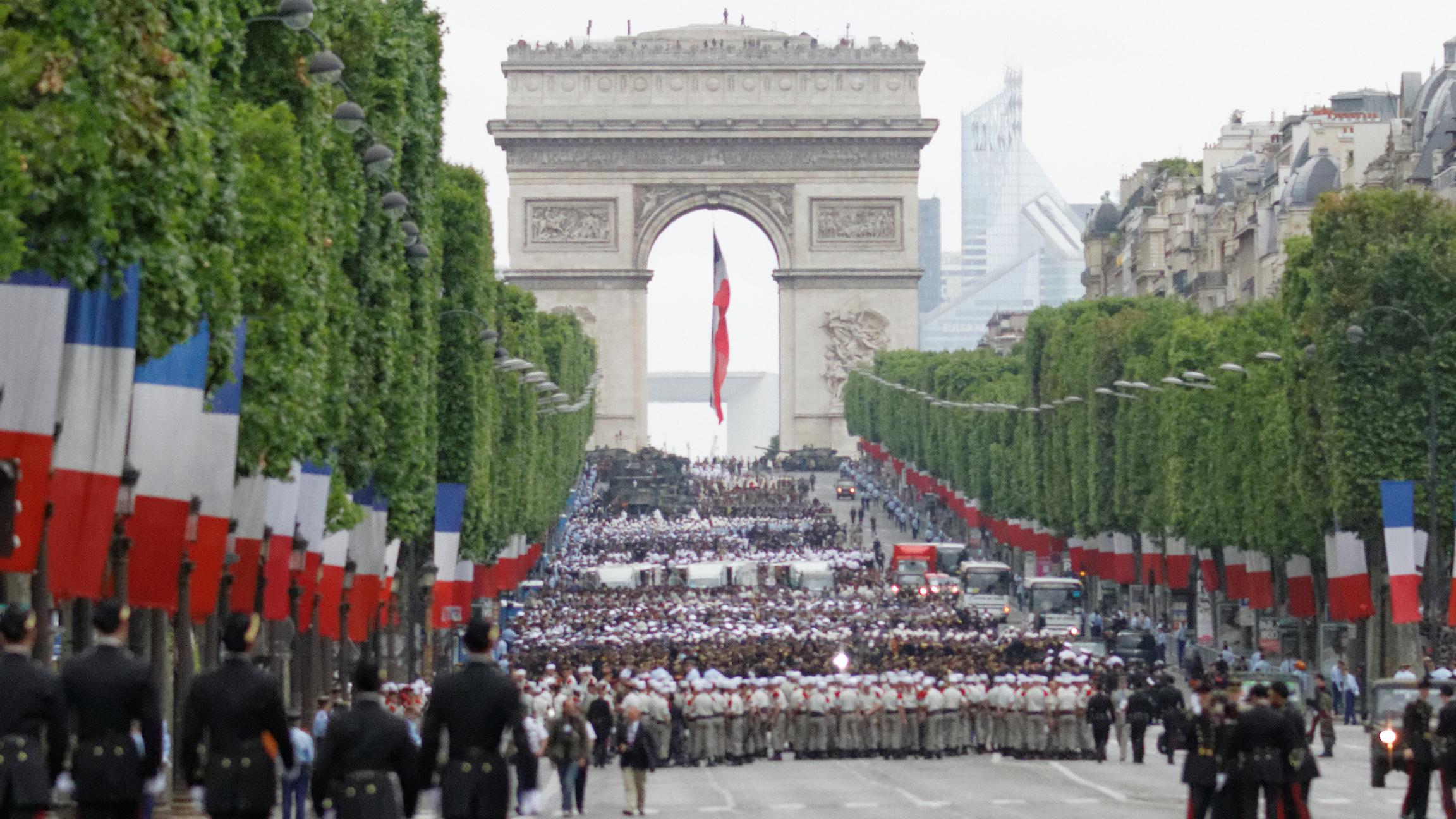 Bastille Day 2014 military parade on the Champs-Élysées in Paris. (Pierre-Yves Beaudouin / Wikimedia Commons)