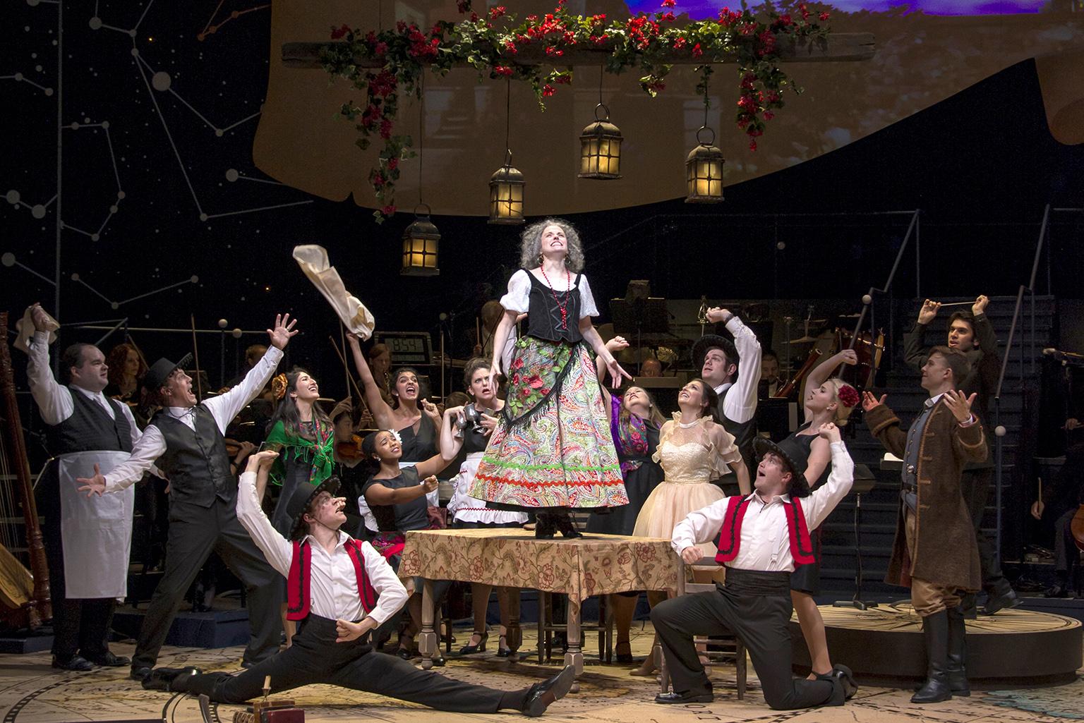 Heidi Kettenring and ensemble in “Candide.” (Photo by Brynn Yeager)