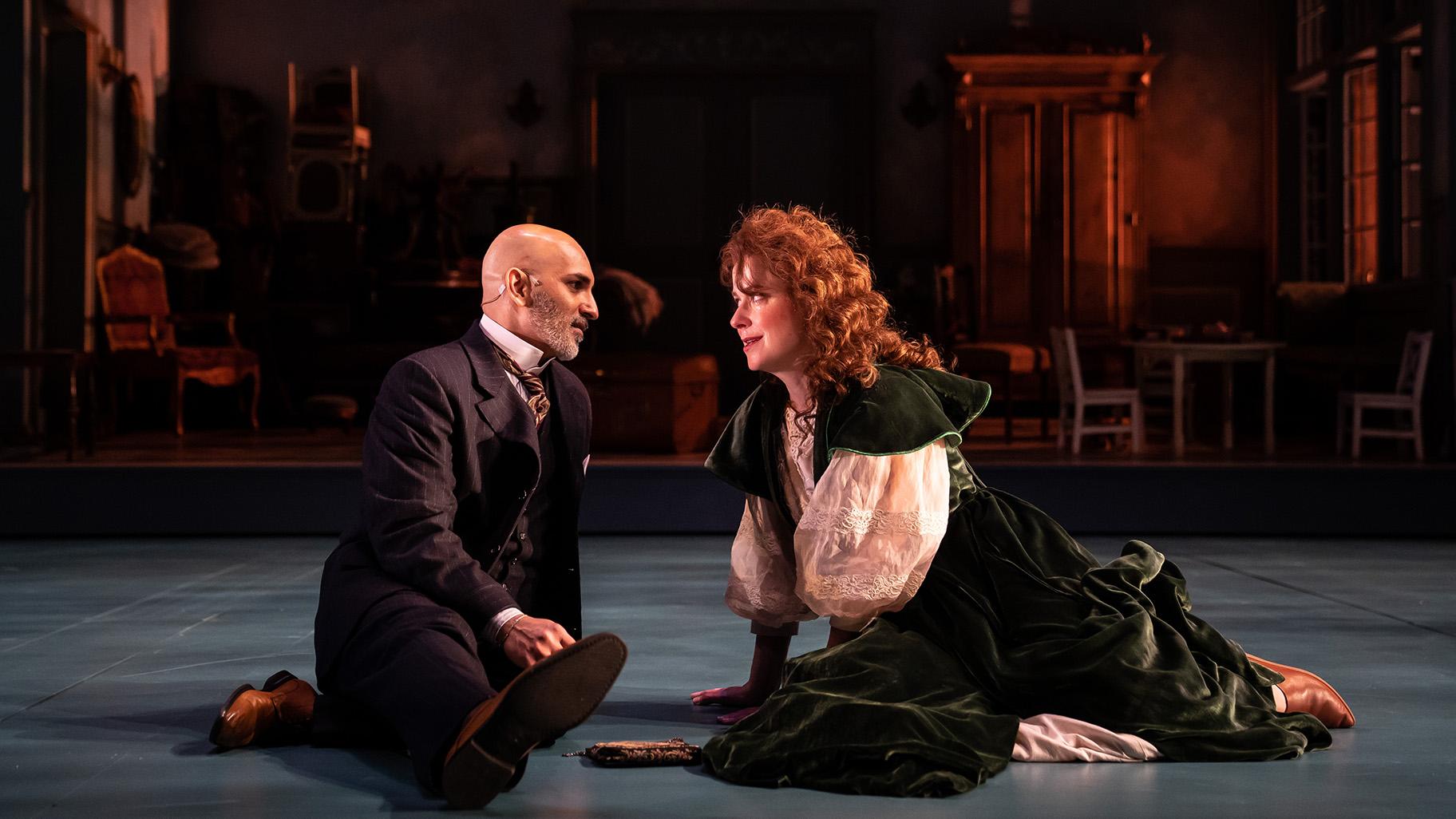 Kareem Bandealy and Kate Fry in in Anton Chekhov’s “The Cherry Orchard” at Goodman Theatre. (Credit: Liz Lauren)