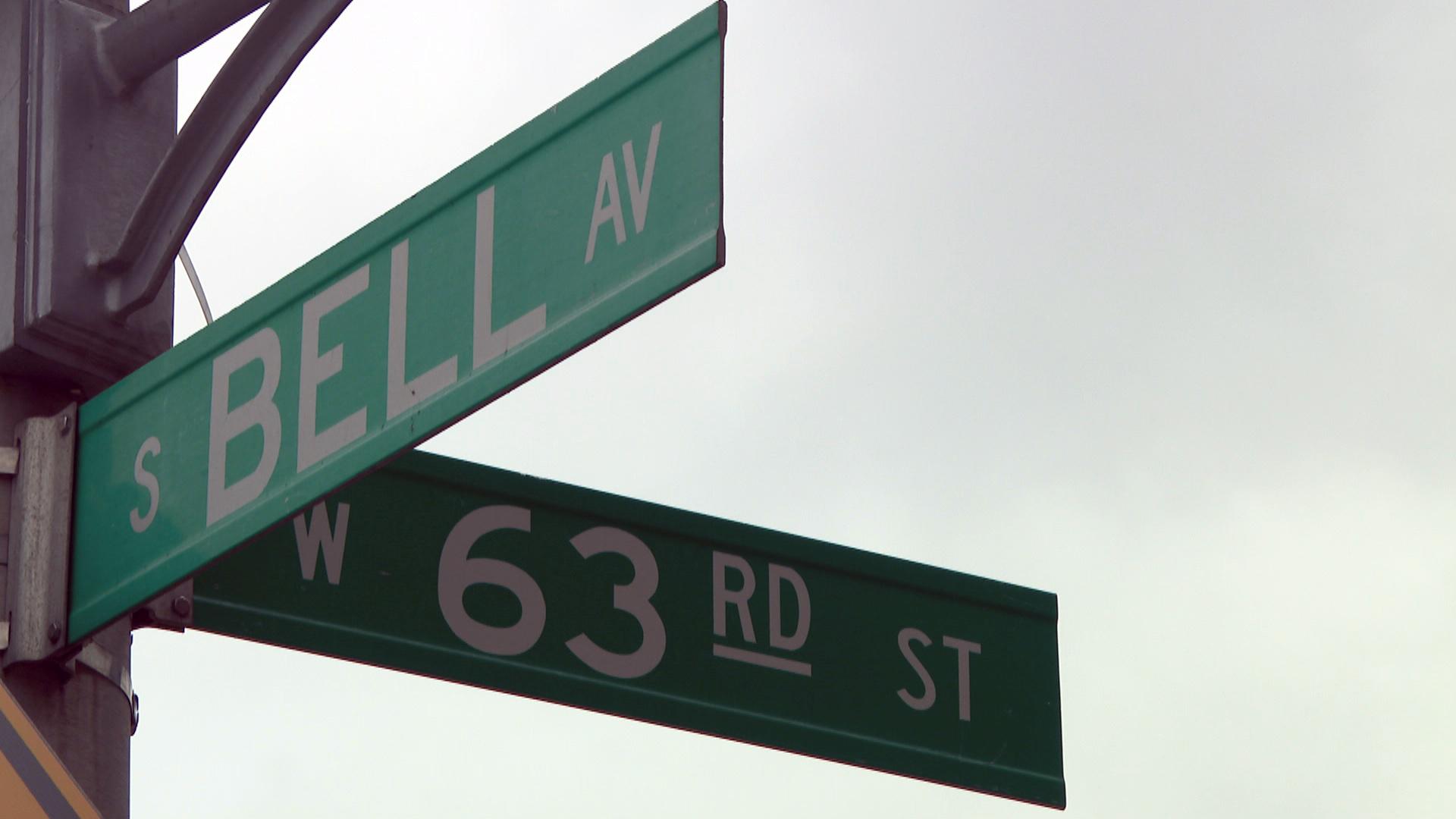 The intersection of 63rd Street and Bell Avenue in Chicago. (WTTW News)