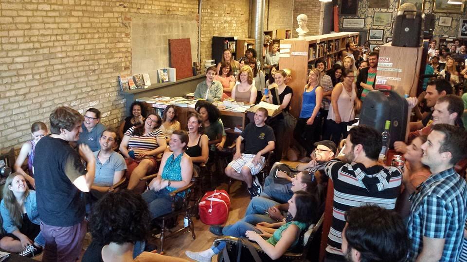 Laugh it up at a free comedy show in a Logan Square bookshop. (Courtesy of Congrats on Your Success)