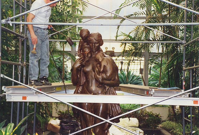 Conservation of the Charitas sculpture.