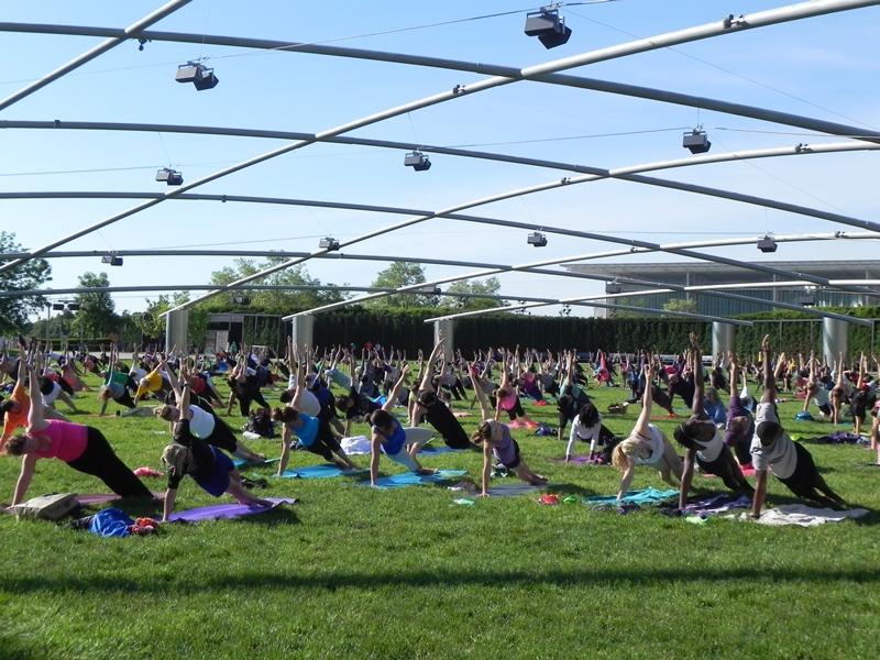 In addition to Saturday classes, yoga is offered on Wednesdays at 7:30 a.m. (Courtesy of the city of Chicago Department of Cultural Affairs and Special Events)