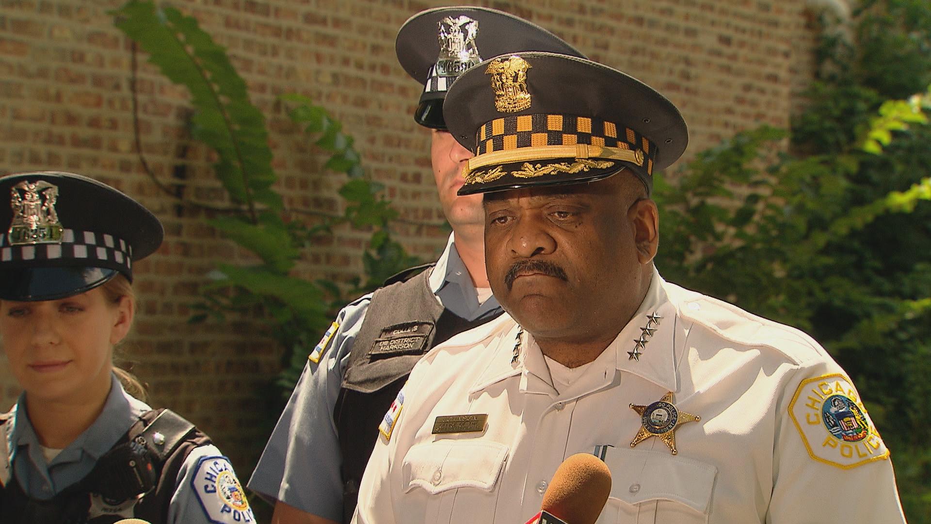 Chicago Police Superintendent Eddie Johnson at a press conference Monday.
