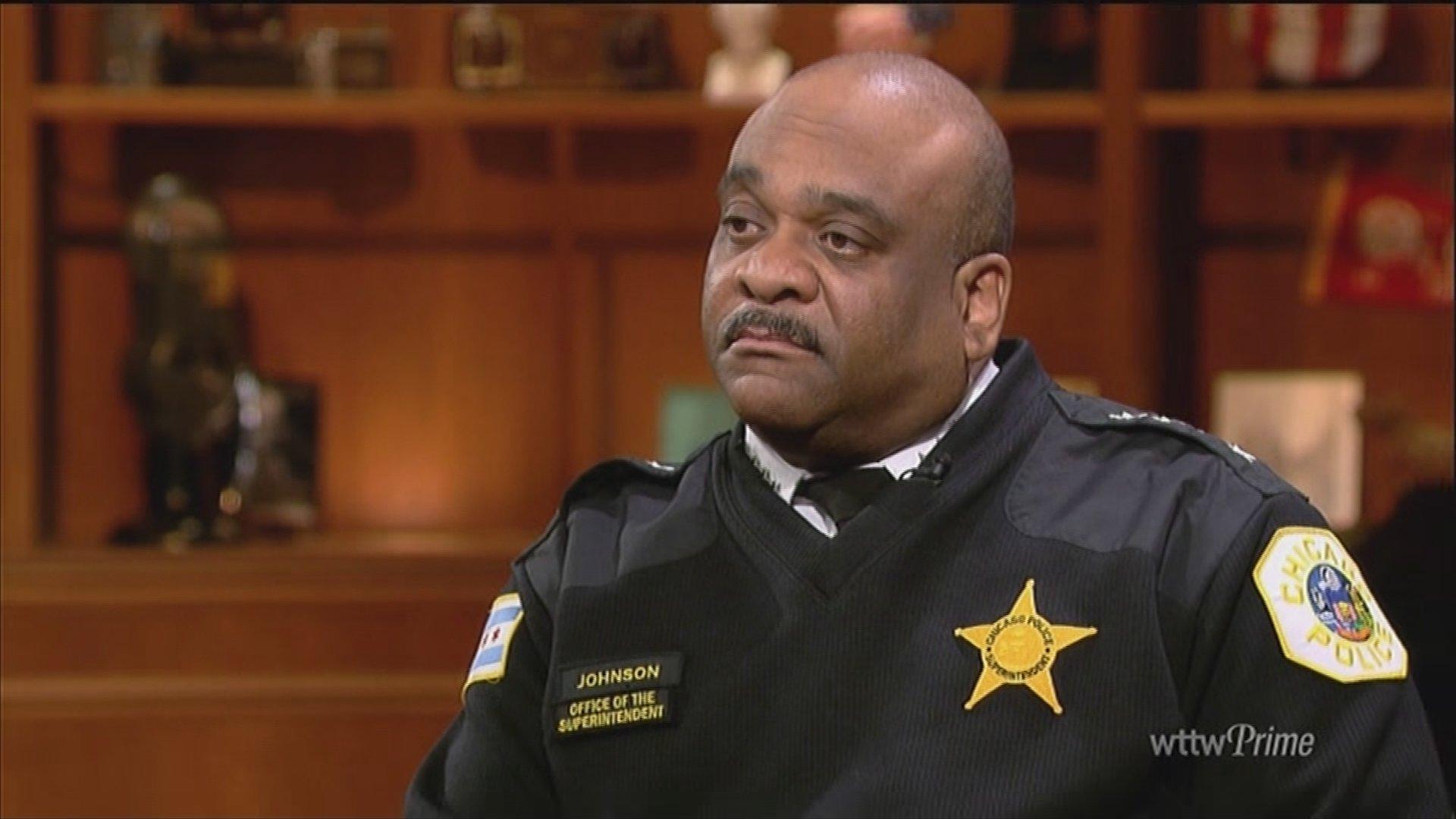 Chicago police Superintendent Eddie Johnson appears on “Chicago Tonight” on January 3, 2017. (WTTW News)