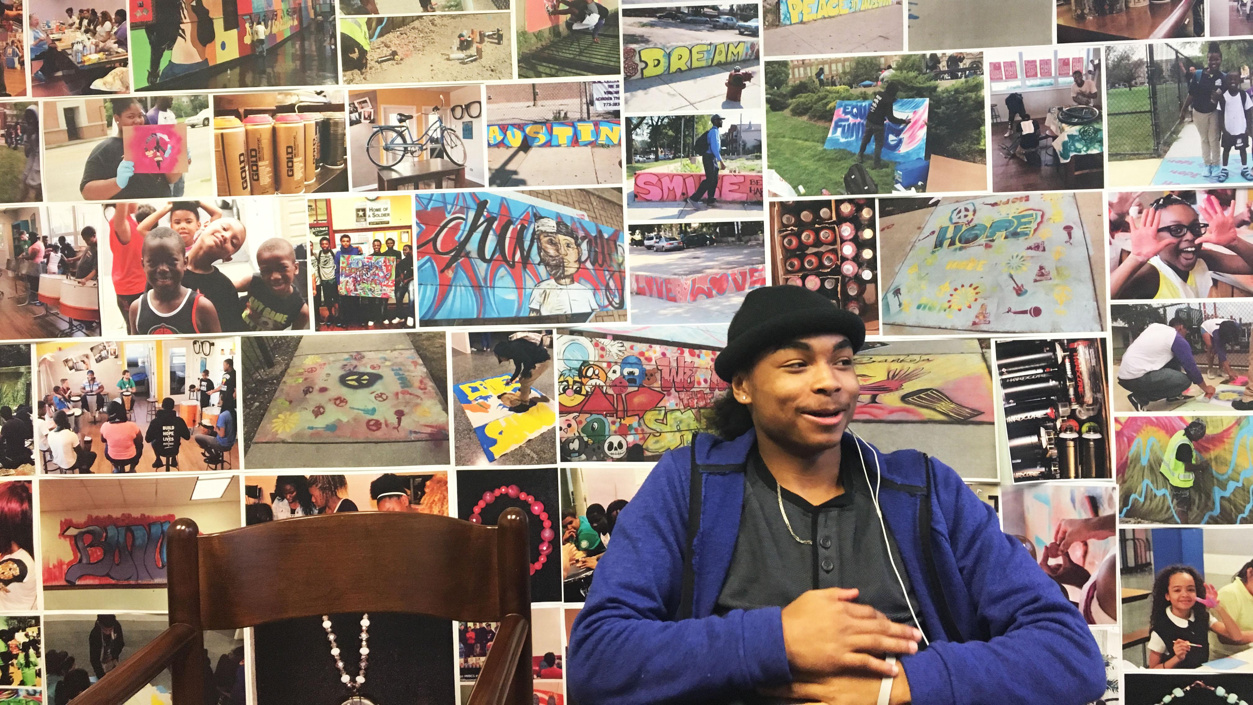Latee Smith was 12 years old when he joined a gang. Now 16, he’s focusing on trying to “make something positive” out of his life. (Maya Miller / Chicago Tonight)