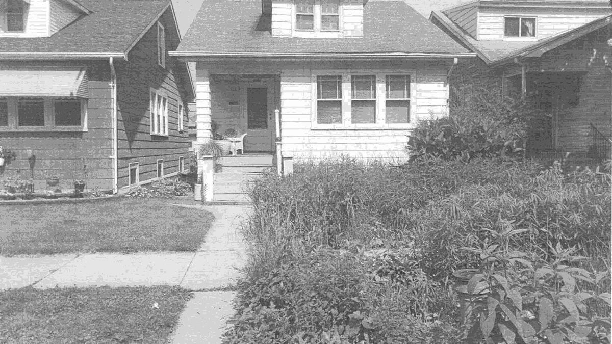 A black and white image of Jefferson Park resident Pete Czosnyka's front yard was included with an issued ticket. (Credit: City of Chicago) 