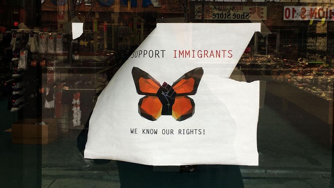 “The monarch butterfly is one of the greatest symbols that’s been used in the immigration movement for generations,” said Luis Rafael. (Maya Miller / Chicago Tonight)