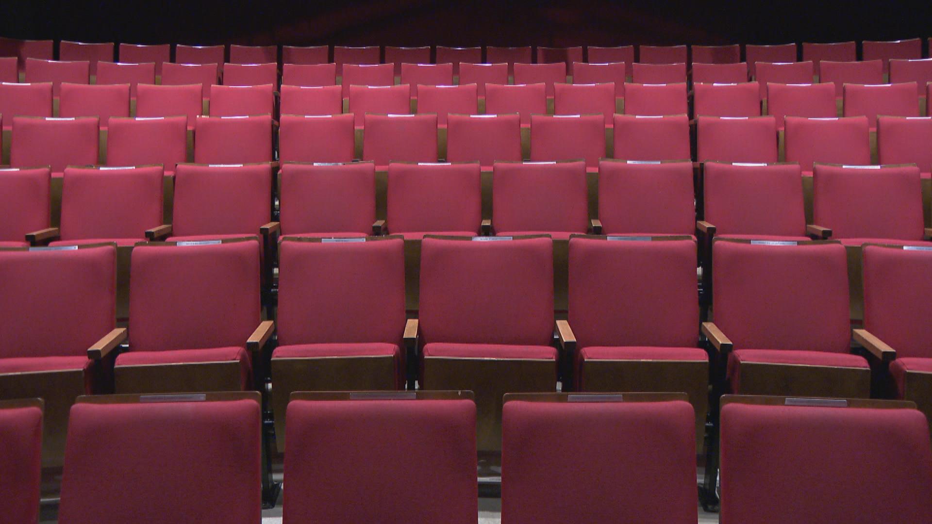 Empty theater seats. A sign of the (strange) times? (WTTW News)