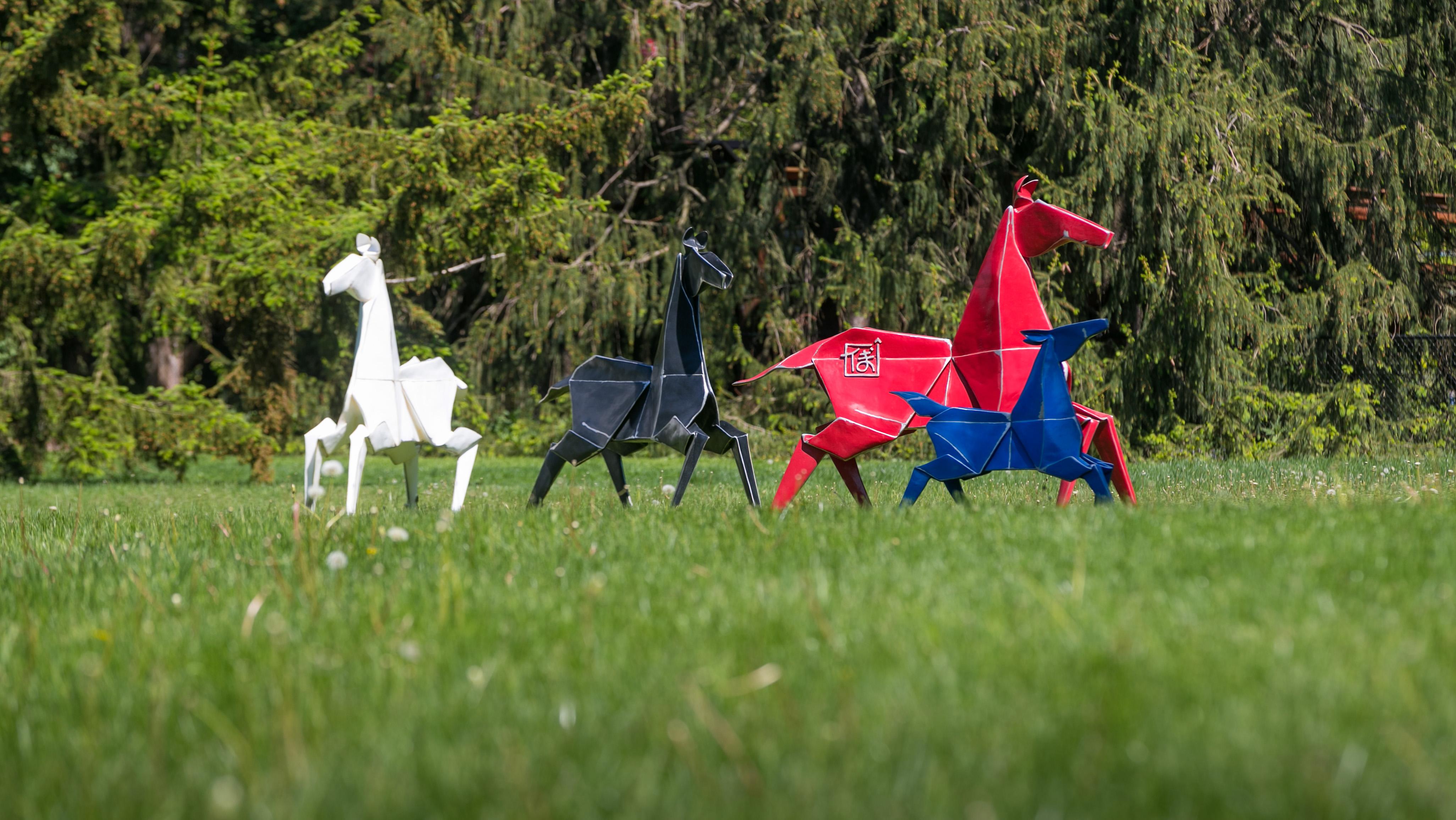 "Painted Ponies" is one of 25 displays debuting at The Morton Arboretum Friday. (Courtesy of The Morton Arboretum)