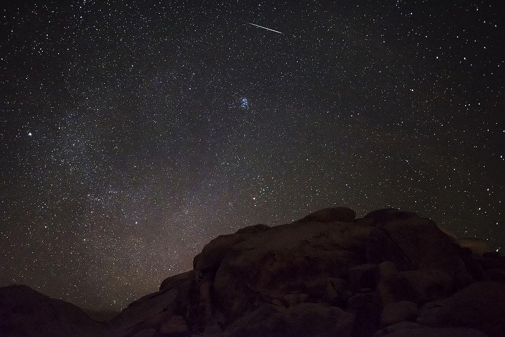 The Perseid meteor shower on Aug. 11, 2015. (Joshua Tree National Park / Wikimedia Commons)