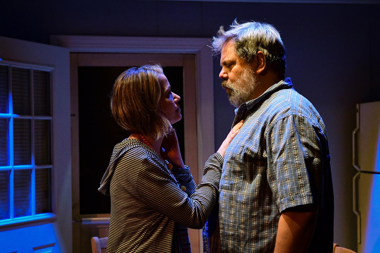 Cortney McKenna and H.B. Ward in “The Realistic Joneses.” (Photo by Evan Hanover) 