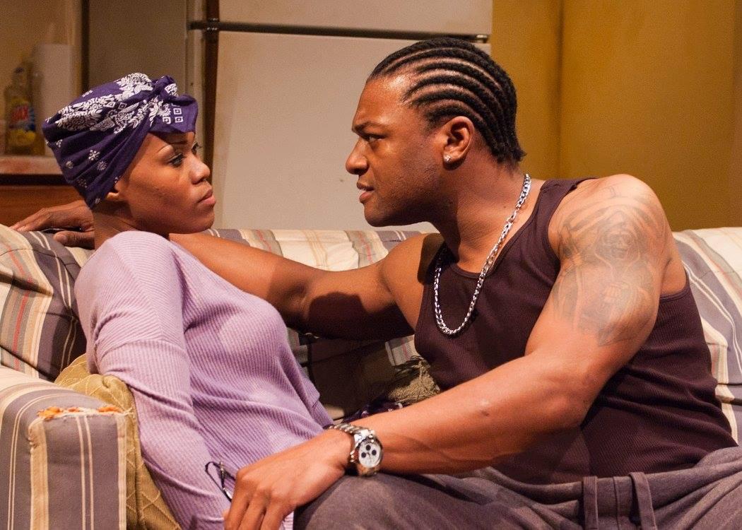 AnJi White and Kelvin Roston, Jr. perform in 'Sunset Baby.' (Courtesy of TimeLine Theater)