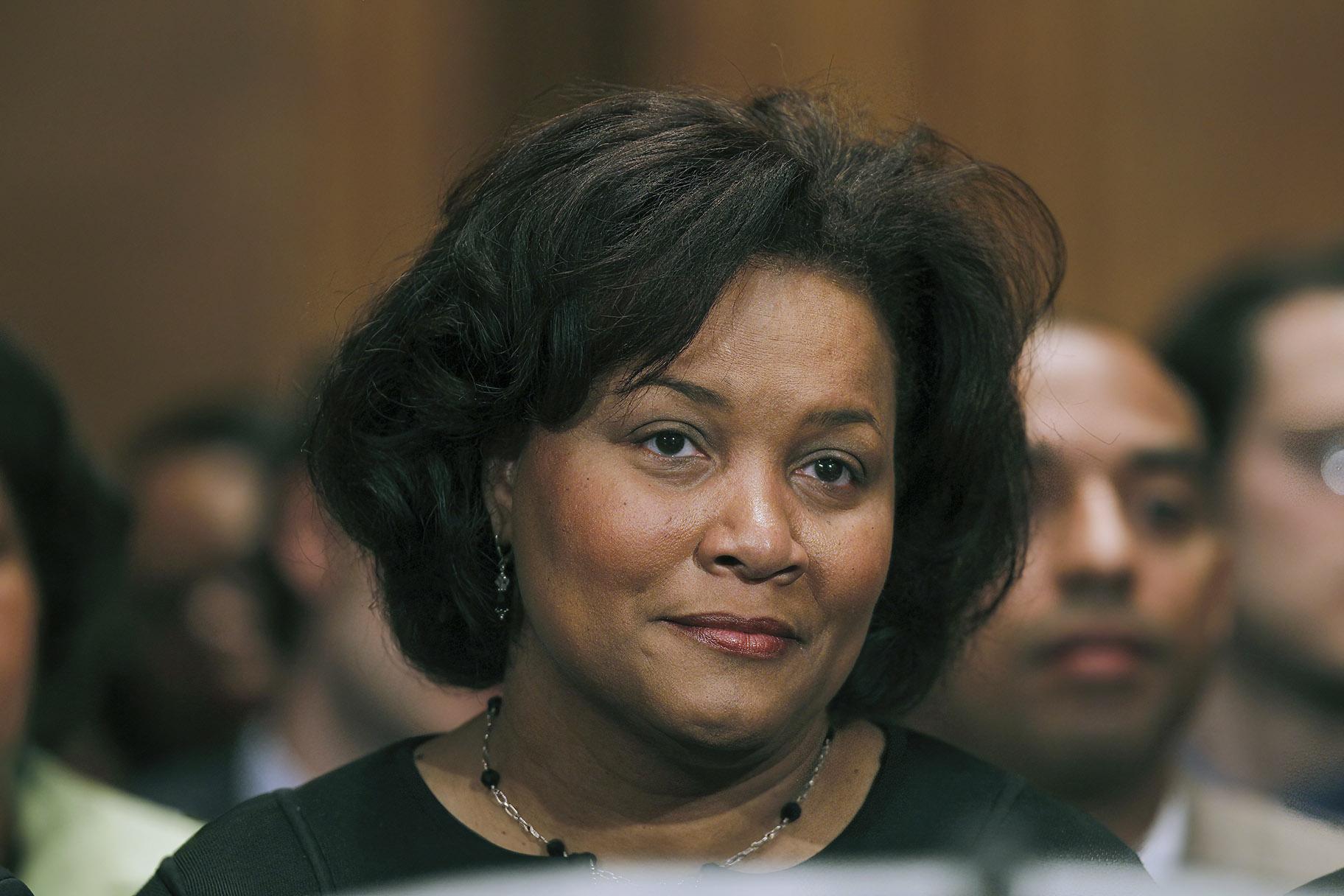  Judge J. Michelle Childs listens during her nomination hearing before the Senate Judiciary Committee on Capitol Hill in Washington, on April 16, 2010. (AP Photo / Charles Dharapak)