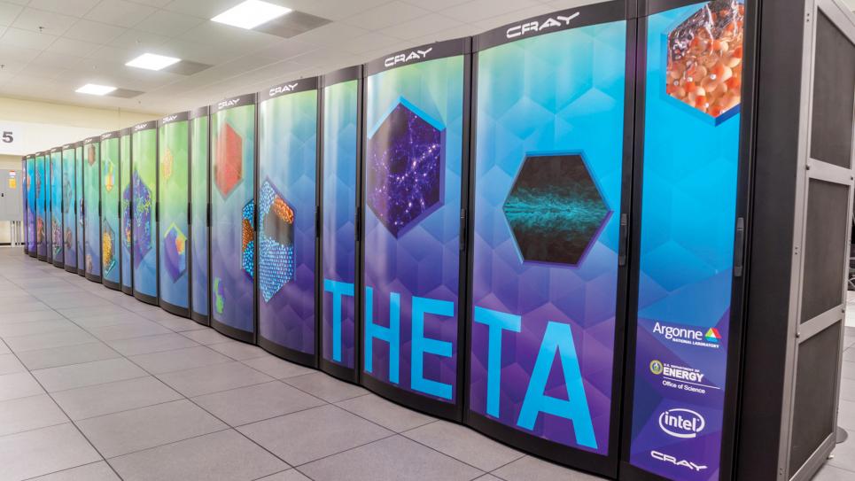 Argonne’s Theta supercomputer (Courtesy of Argonne National Laboratory)