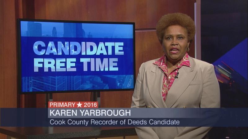 Karen Yarbrough participated in WTTW's Candidate Free Time ahead of the March primary.