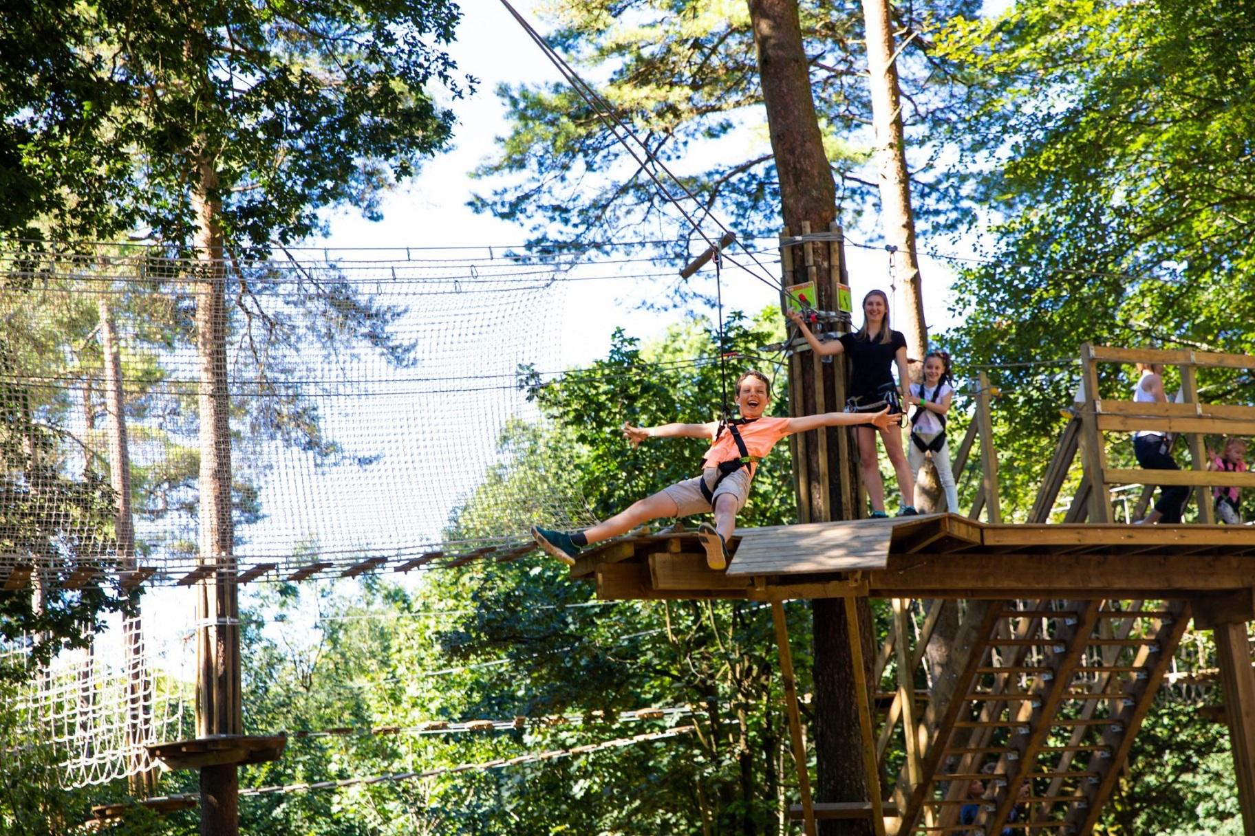 Outdoor adventure company Go Ape opened a zipline course at Bemis Woods in Western Springs in 2016. (Courtesy Go Ape)