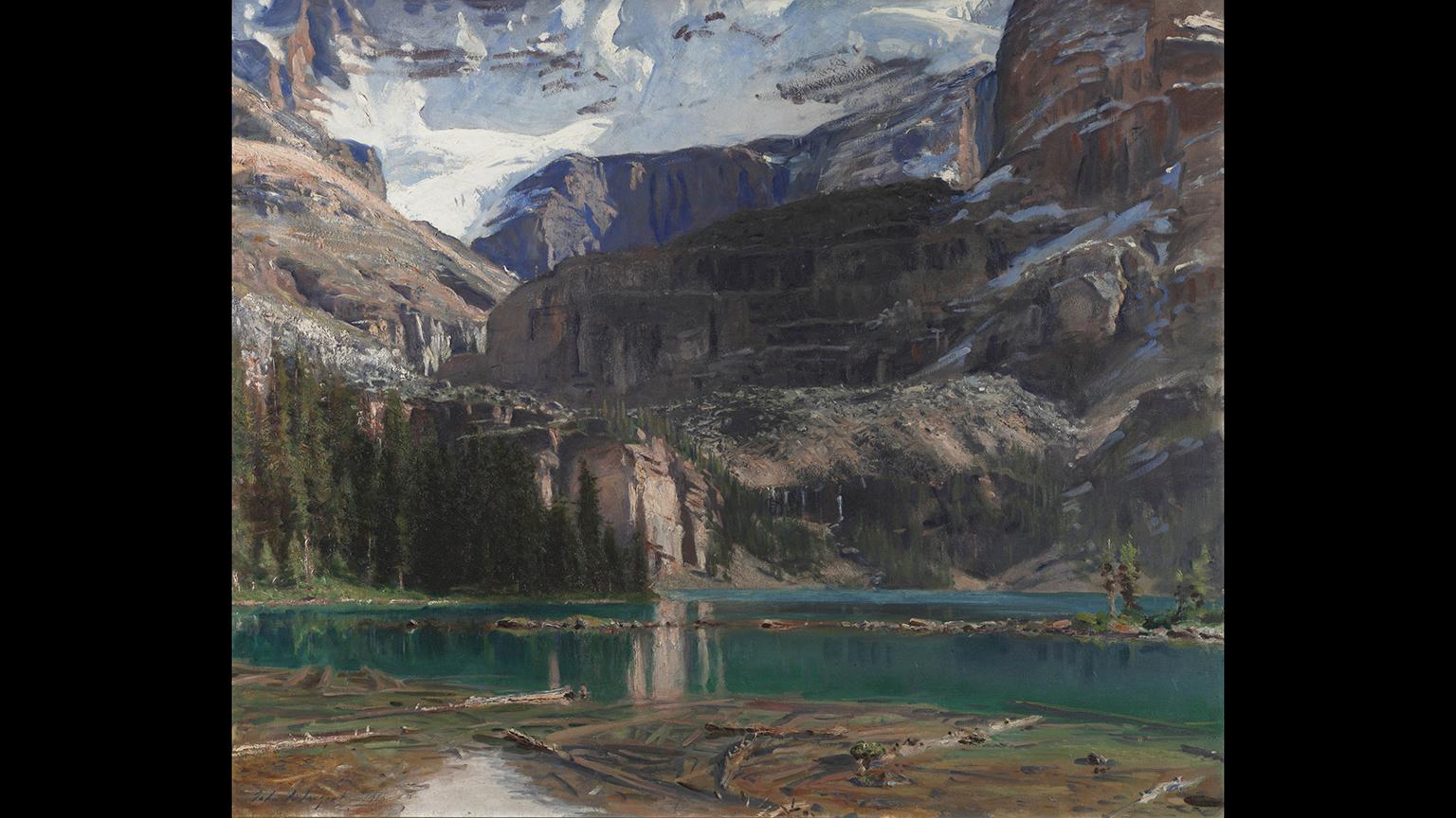 John Singer Sargent. “Lake O'Hara,” 1916. Harvard Art Museums/Fogg Museum, Louise E. Bettens Fund.