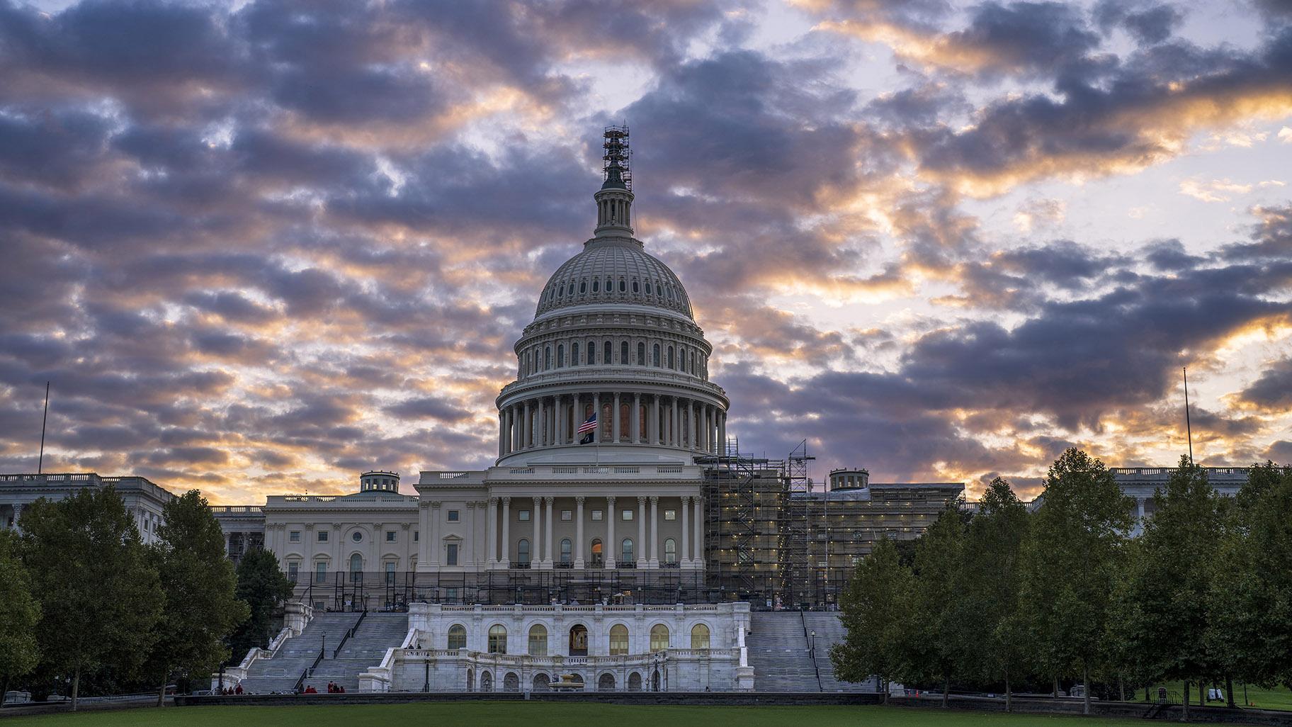 The Capitol is seen at sunrise, in Washington, Tuesday, Oct. 10, 2023. (AP Photo / J. Scott Applewhite)