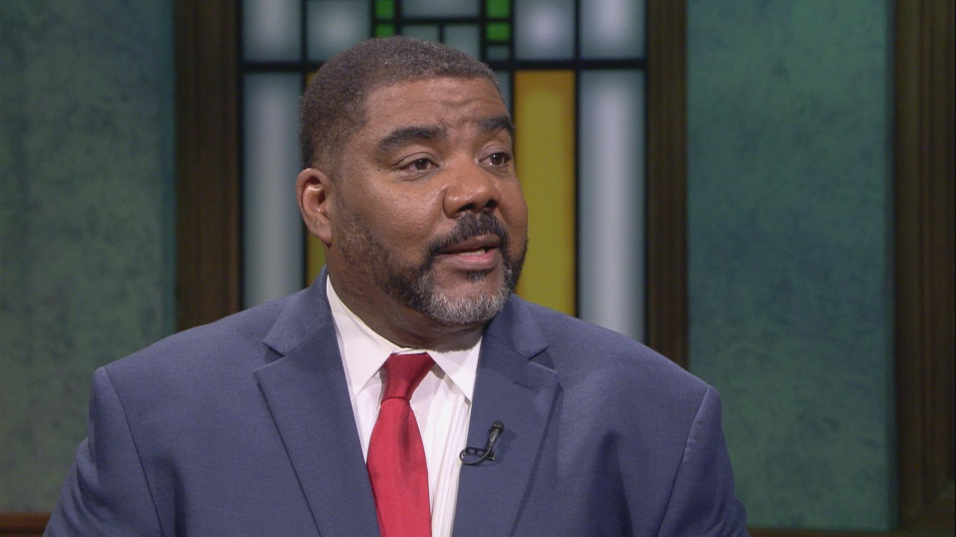 Illinois DCFS Director Marc Smith appears on “Chicago Tonight” in 2019. (WTTW News)