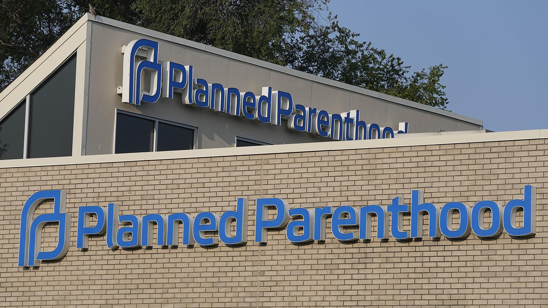 A Planned Parenthood sign is displayed on the outside of a clinic during a news conference, Tuesday, Aug. 1, 2023, in Indianapolis. (AP Photo / Darron Cummings)