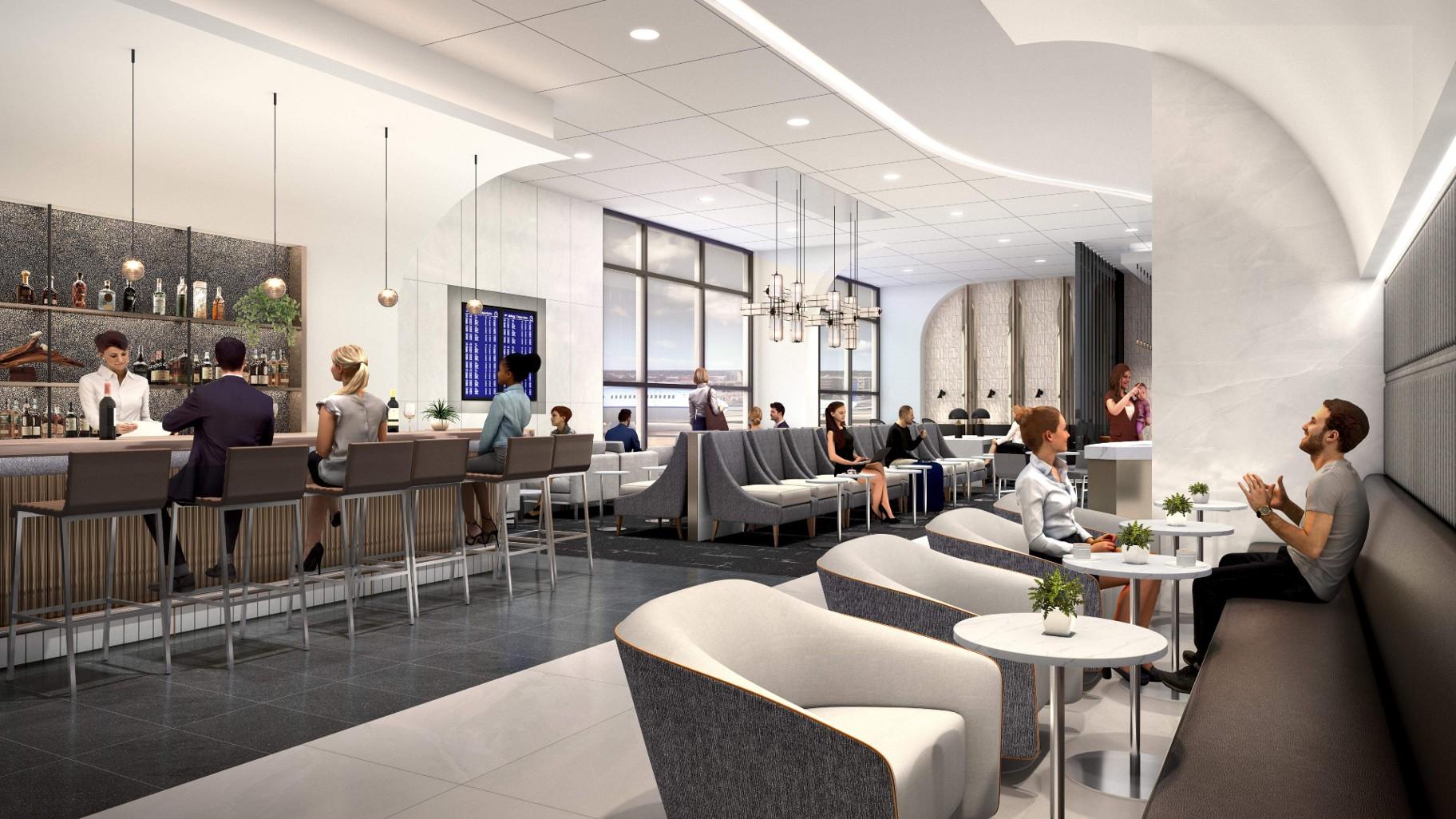 A rendering of "The Club MDW," a lounge for travelers that is expected to open next fall at Midway International Airport. (Courtesy of Chicago Department of Aviation)