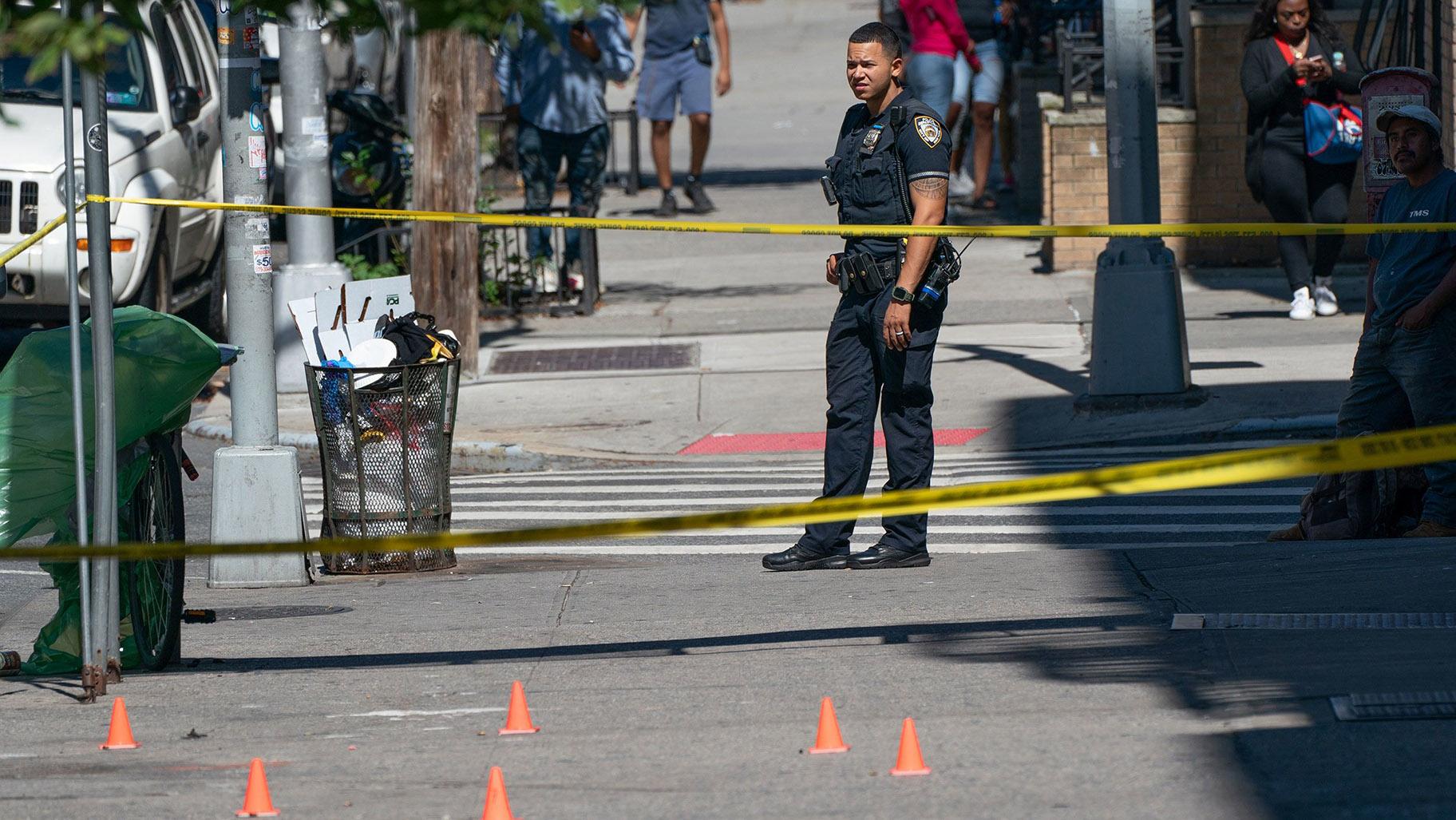 Homicides in the US declined in 2023 compared to the year prior, including in cities like New York. (Theodore Parisienne / For NY Daily News / Getty Images)