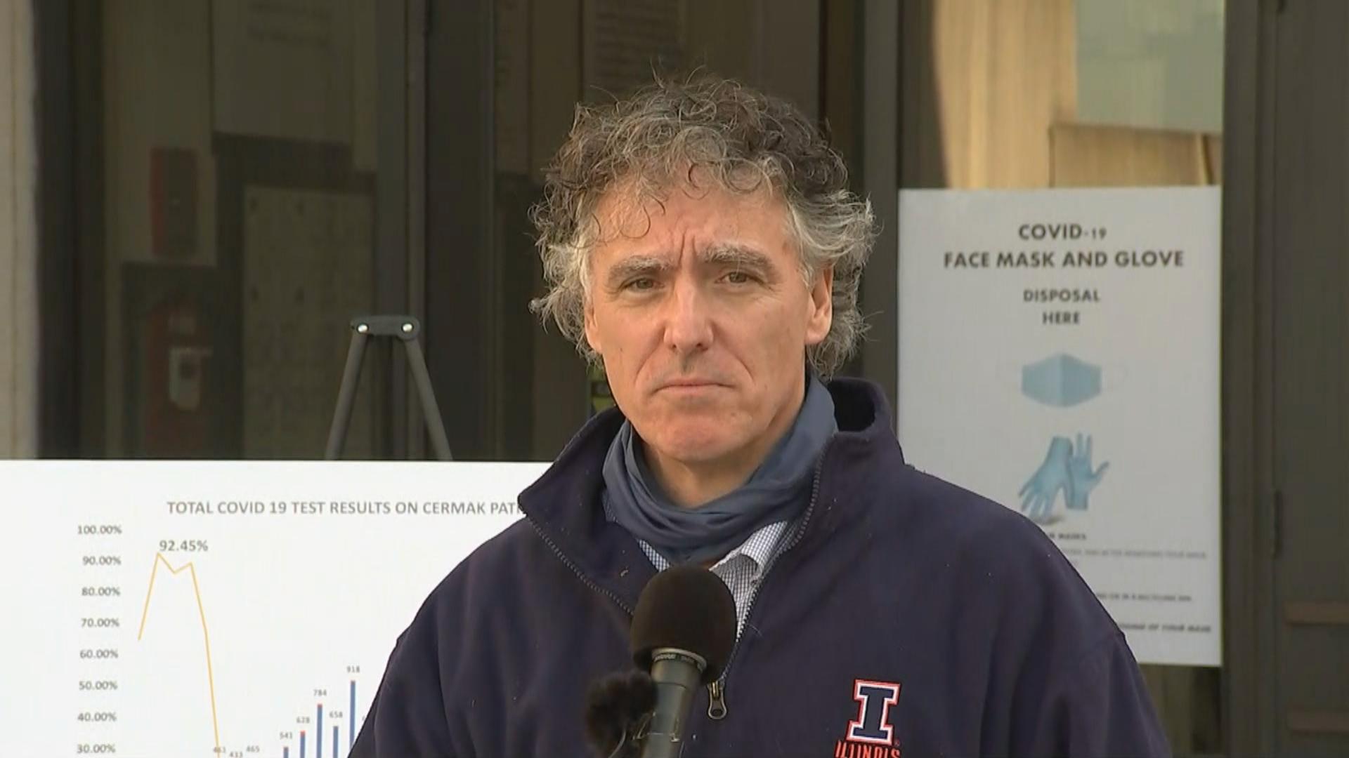 Sheriff Tom Dart speaks about COVID-19 at the Cook County Jail on Nov. 12, 2020. (WTTW News)