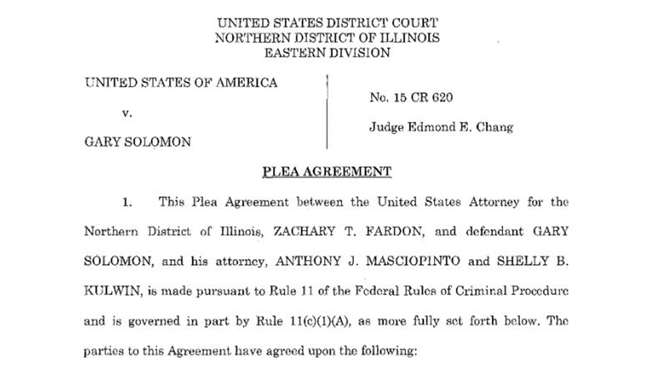 Document: Read the plea agreement