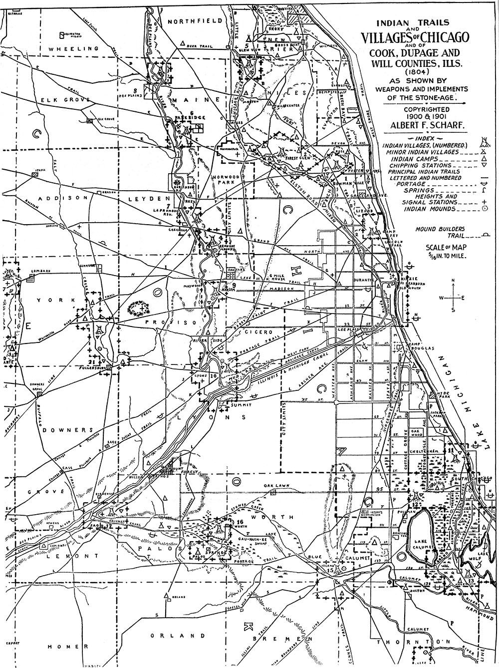 Albert Scharf's map