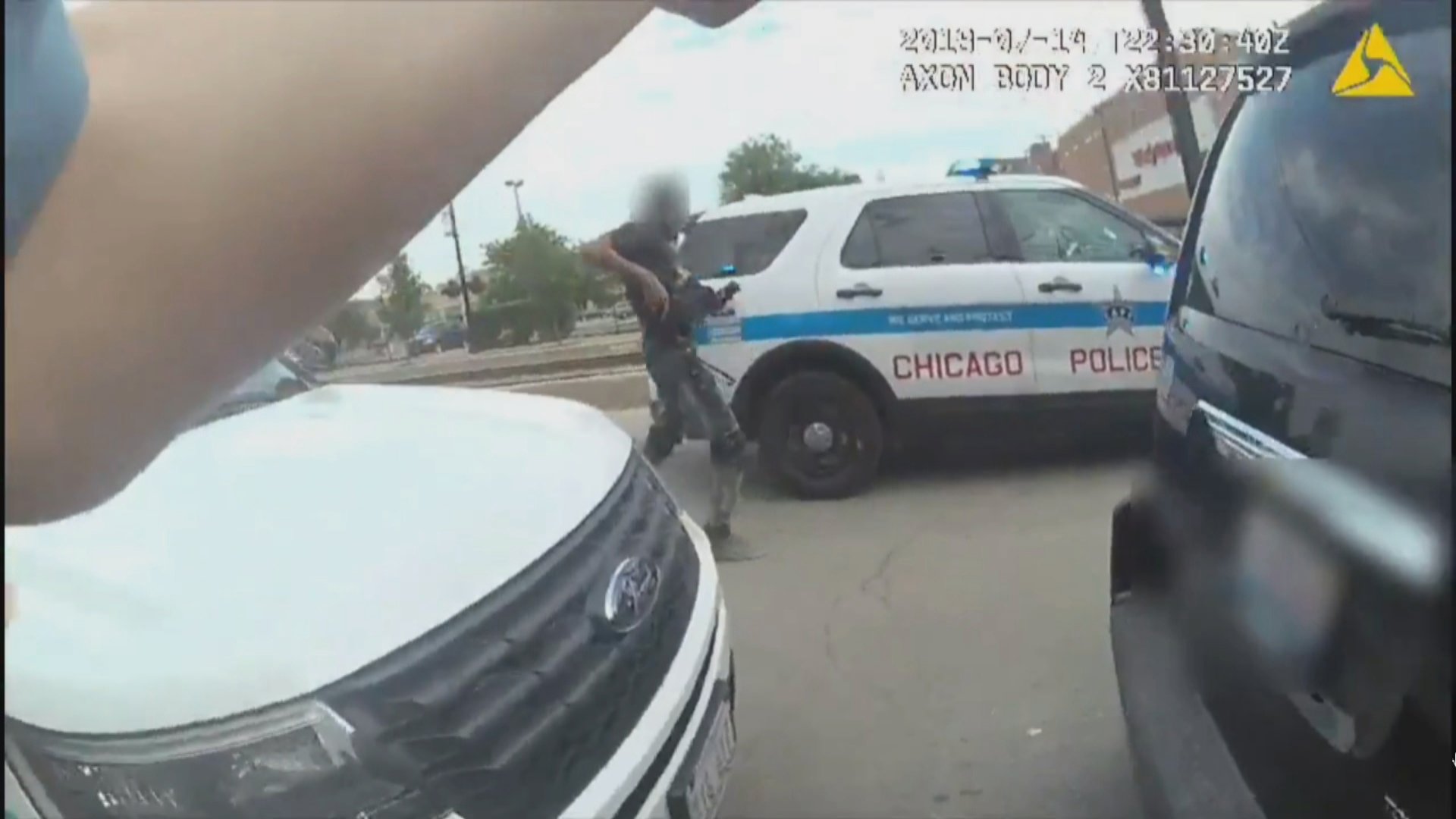 A still image taken from body camera footage released Sunday, July 15, 2018, by the Chicago Police Department shows a fatal police-involved shooting one day earlier. 