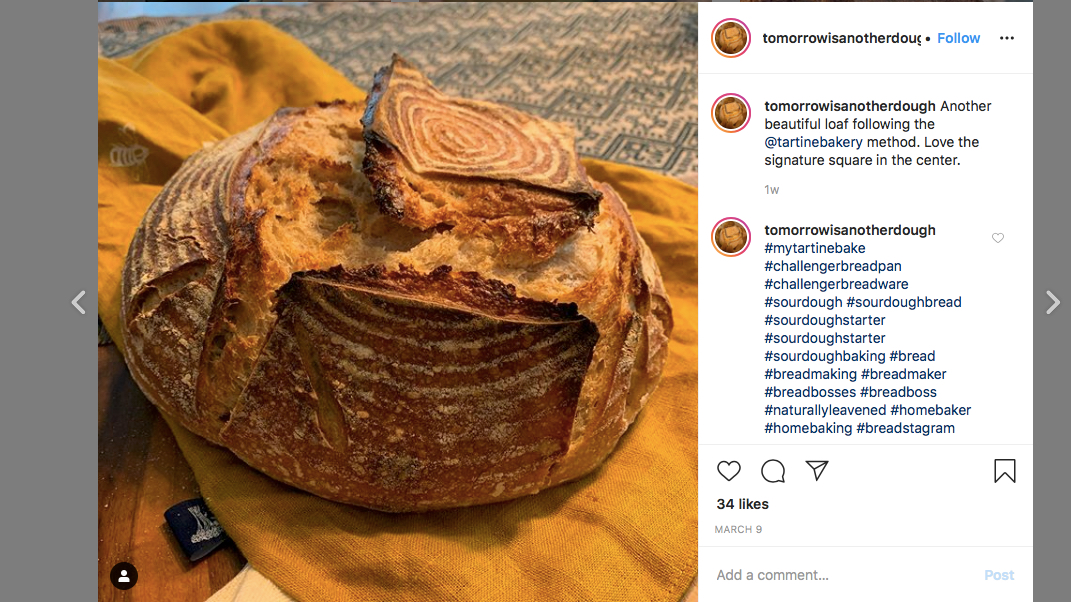 From starter to loaf. (Kelsey Hornbach / Instagram)