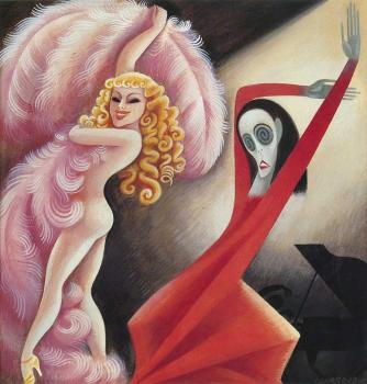 Sally Rand and Martha Graham by Miguel Covarrubias (1934); courtesy Vanity Fair