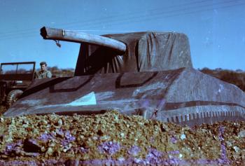 93 pound inflatable tank, of the kind used by The Ghost Army; courtesy: National Archives