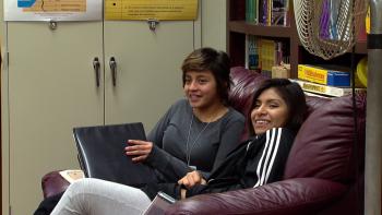 Though Jacqueline Monterroso, left, is not an undocumented student, she joined the Dream Team to support friends who don’t have legal status.