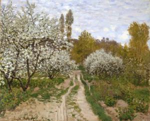 Claude Monet (1840-1926), Pommiers en fleurs (Apple Trees in Blossom), 1827, oil on canvas. Click image to view photo gallery.